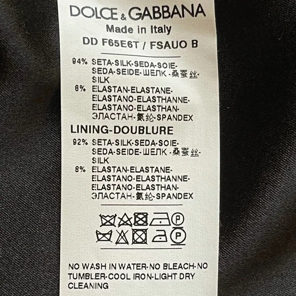 NWT 100% AUTHENTIC $2,025 Dolce & Gabbana Silk Shift Dress. Size US 8 , EU 44 - Picture 7 of 15